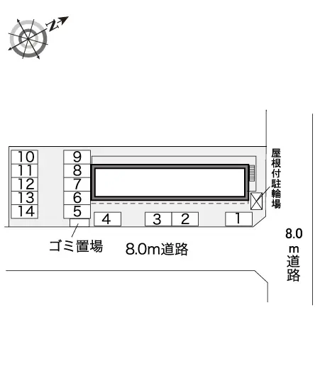 ★手数料０円★恵庭市黄金南５丁目　月極駐車場（LP）